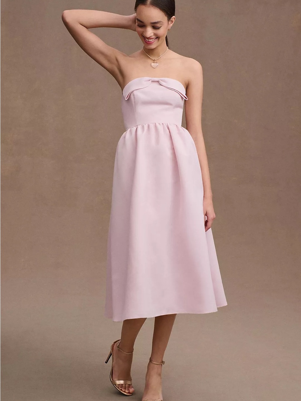 Sachin & Babi Anthropologie Blaine Strapless Bow Taffeta Dress NWT 14